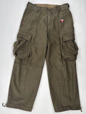Vintage Old Navy Cargo Pants Mens 32x29 Paratrooper Green Utility Army Fatigues
